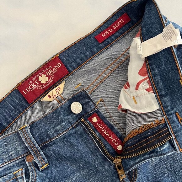 Lucky Sofia Boot Cut Dark Wash Denim Jeans - Picture 6 of 8